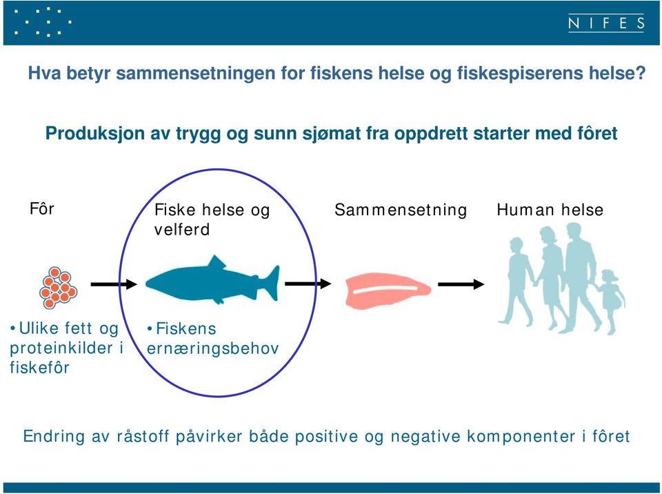 helse og velferd Sammensetning Human helse Ulike fett og proteinkilder i