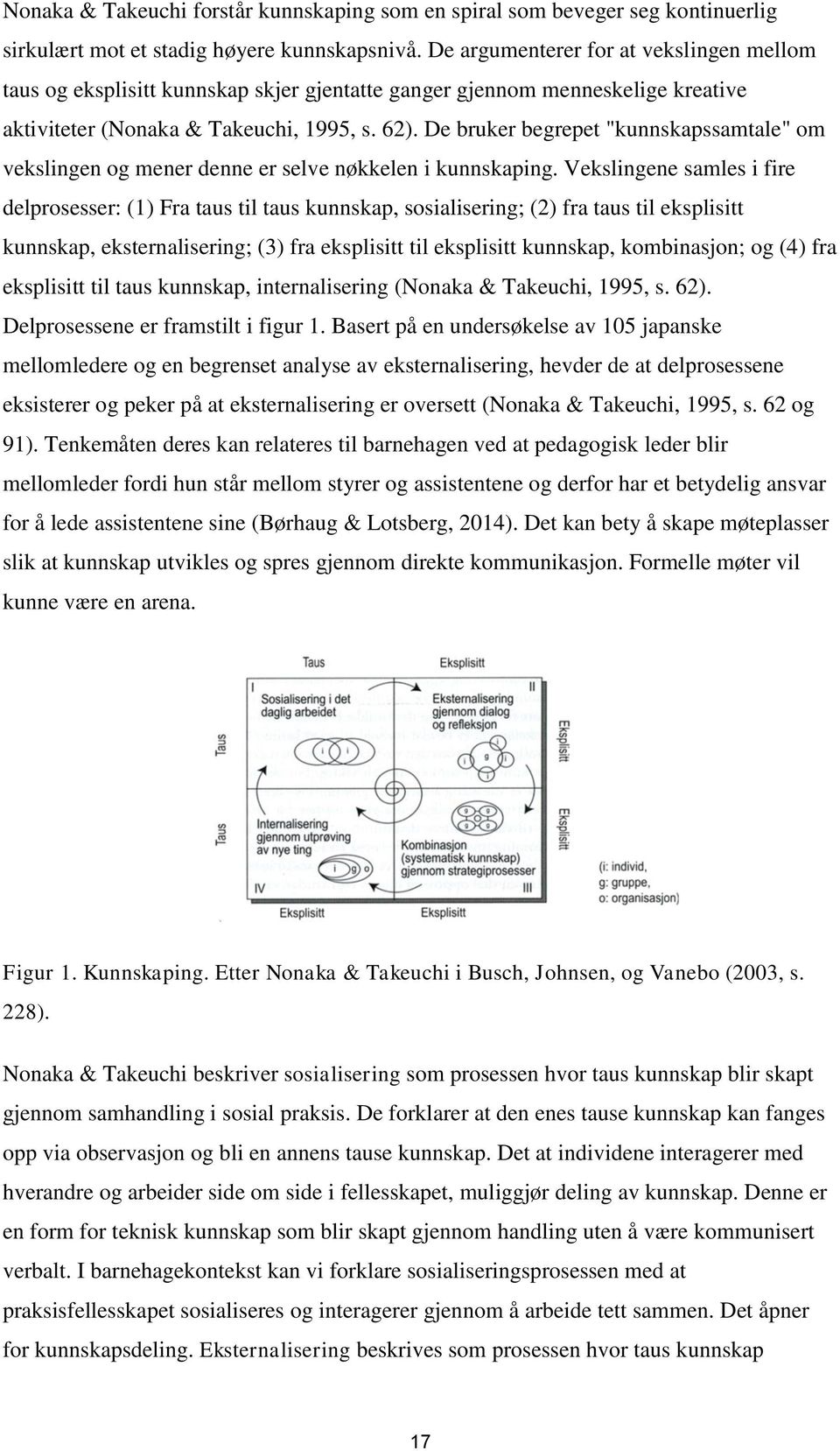 De bruker begrepet "kunnskapssamtale" om vekslingen og mener denne er selve nøkkelen i kunnskaping.