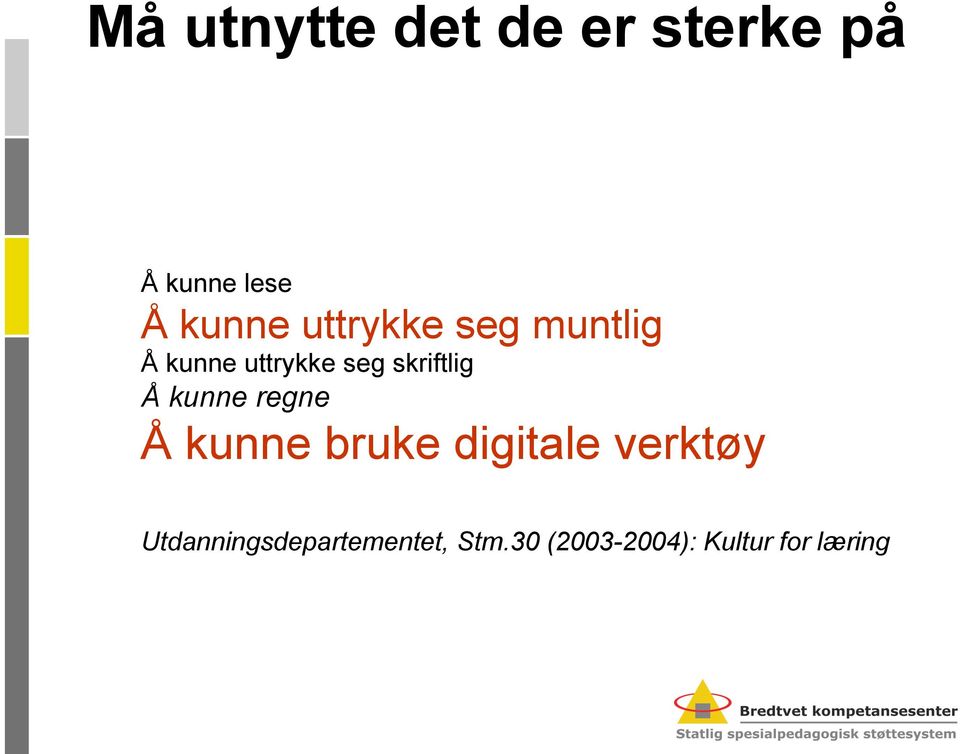 Å kunne regne Å kunne bruke digitale verktøy