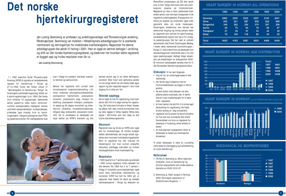 Det første trinn omfattet 15 opplysninger vedrørende senter, pasient-id, alder, kjønn, kommunenummer, operasjonsdato, hastegrad, venstre ventrikkel ejeksjonsfraksjon, funksjonsklasse, prisklasse,