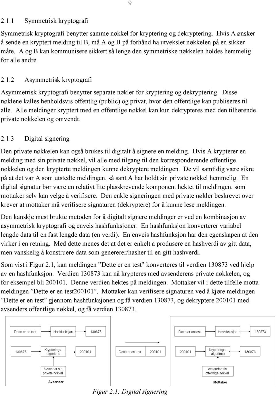 A og B kan kommunisere sikkert så lenge den symmetriske nøkkelen holdes hemmelig for alle andre. 2.1.