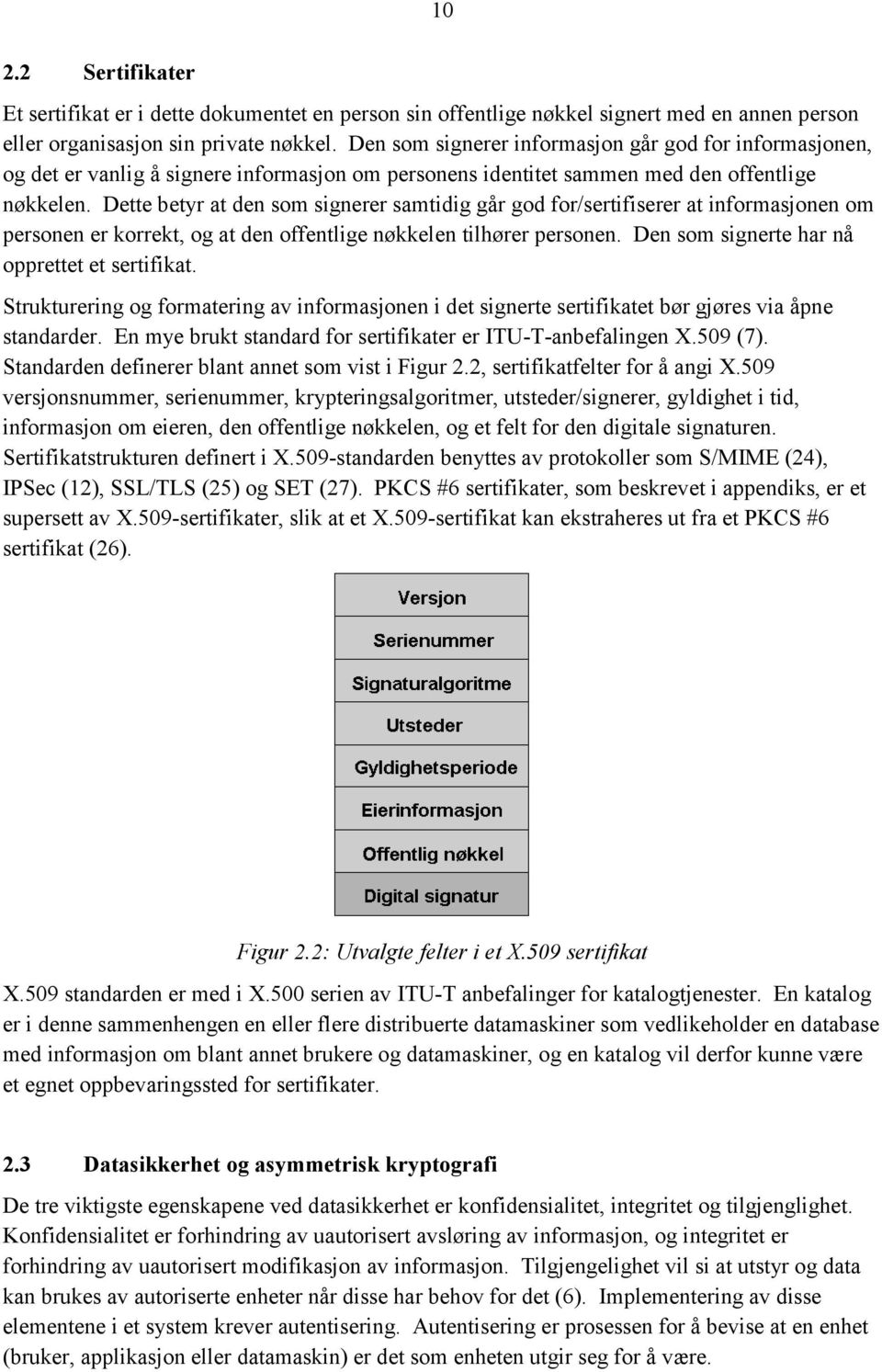 Dette betyr at den som signerer samtidig går god for/sertifiserer at informasjonen om personen er korrekt, og at den offentlige nøkkelen tilhører personen.