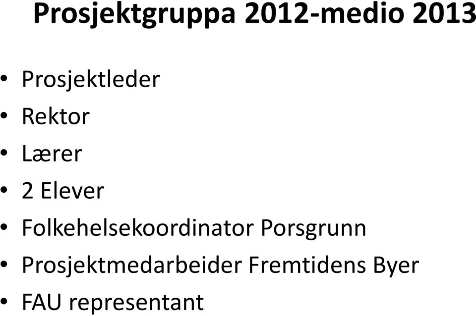 Folkehelsekoordinator Porsgrunn