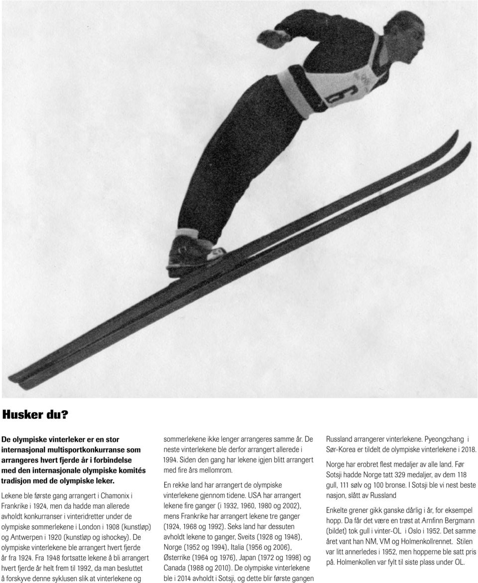 Lekene ble første gang arrangert i Chamonix i Frankrike i 1924, men da hadde man allerede avholdt konkurranser i vinteridretter under de olympiske sommerlekene i London i 1908 (kunstløp) og Antwerpen