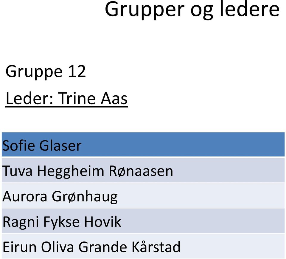 Heggheim Rønaasen Aurora Grønhaug