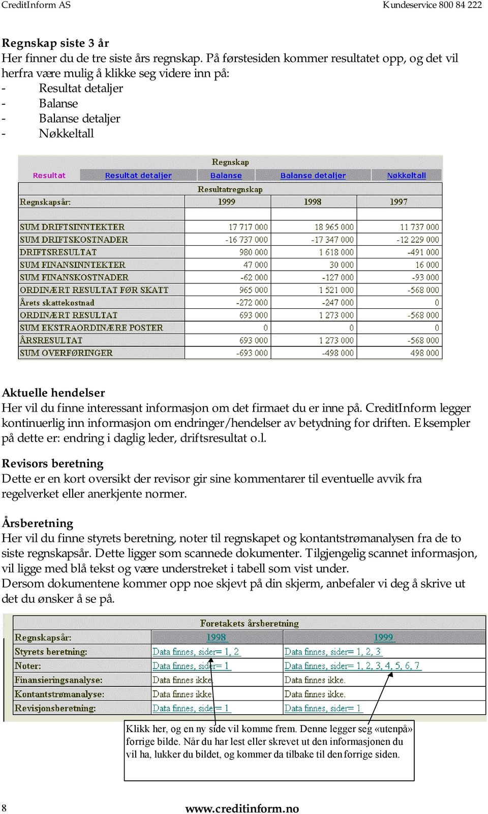 interessant informasjon om det firmaet du er inne på. CreditInform legger kontinuerlig inn informasjon om endringer/hendelser av betydning for driften.