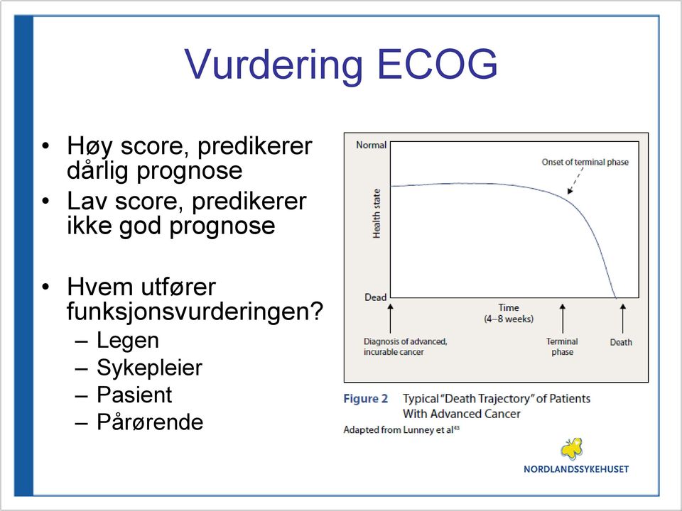 ikke god prognose Hvem utfører