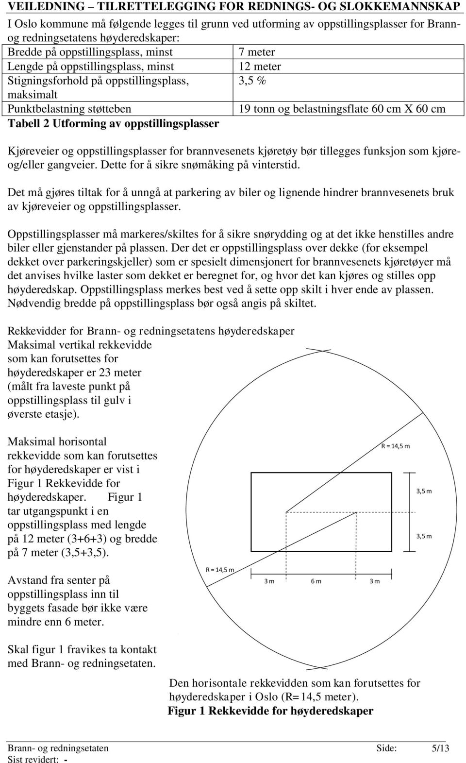 oppstillingsplasser for brannvesenets kjøretøy bør tillegges funksjon som kjøreog/eller gangveier. Dette for å sikre snømåking på vinterstid.