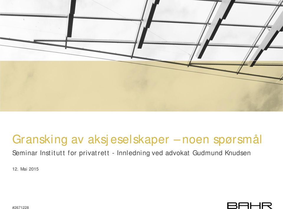 for privatrett - Innledning ved