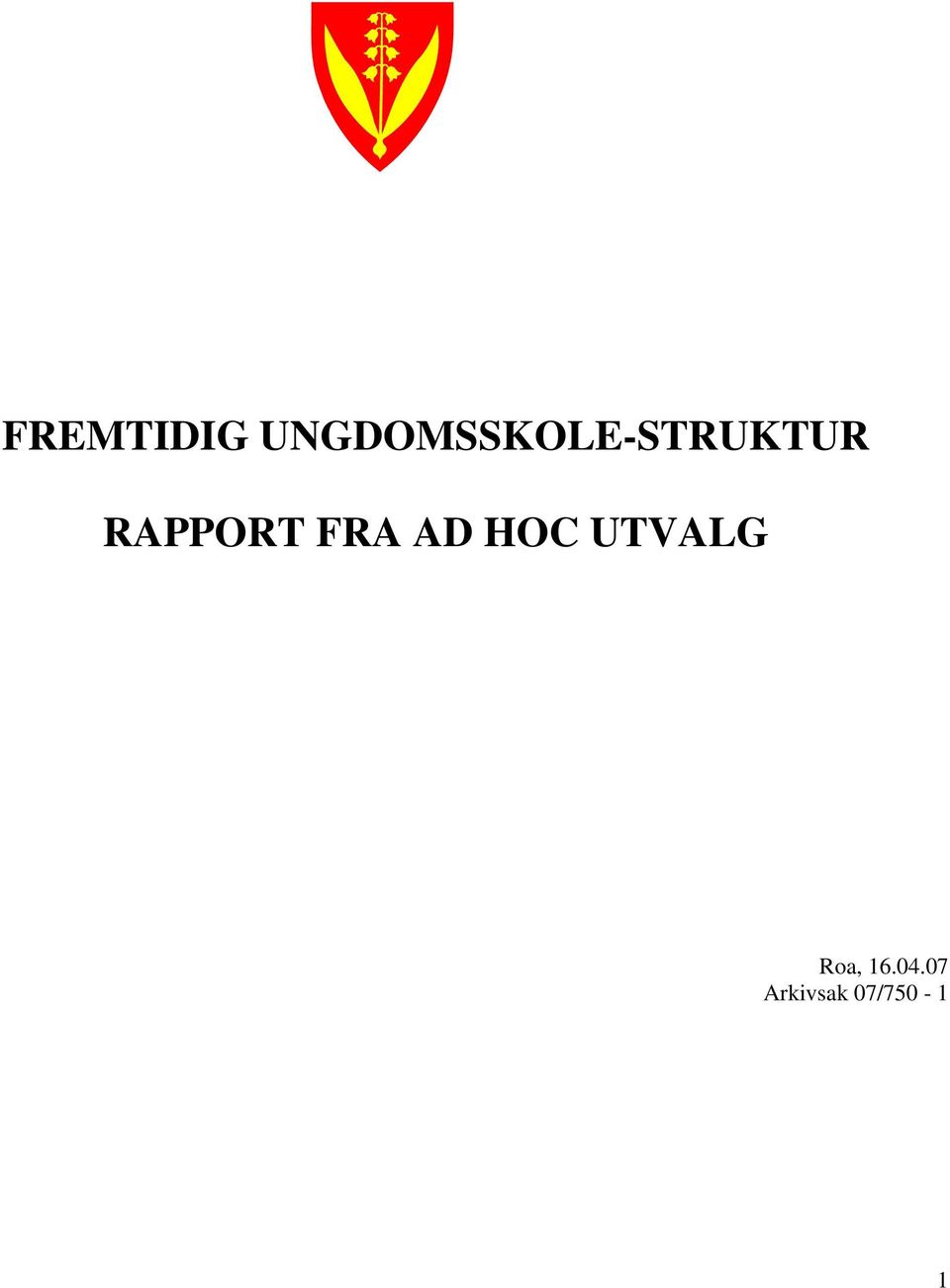 RAPPORT FRA AD HOC