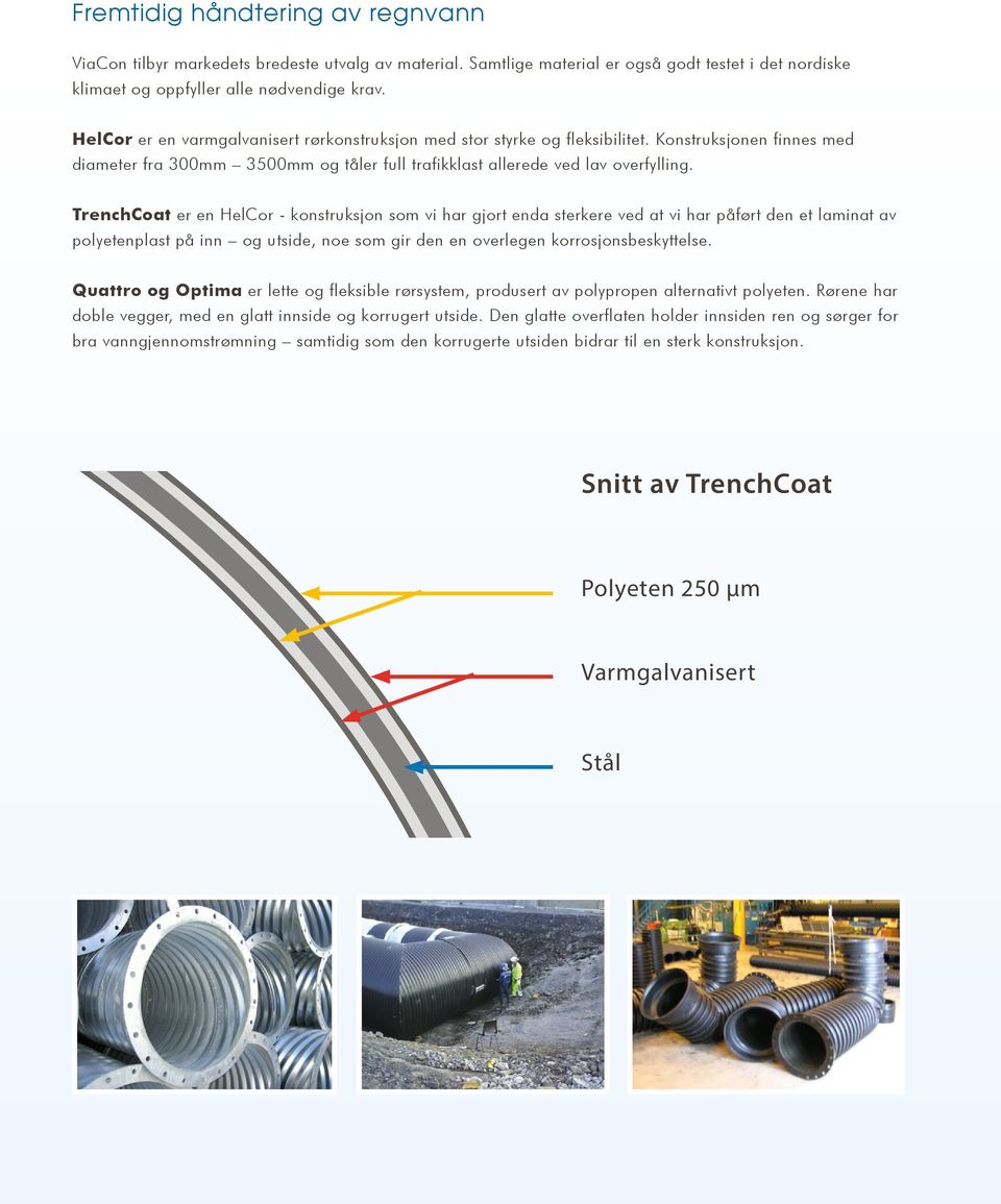 TrenchCoat er en HelCor - konstruksjon som vi har gjort enda sterkere ved at vi har påført den et laminat av polyetenplast på inn og utside, noe som gir den en overlegen korrosjonsbeskyttelse.