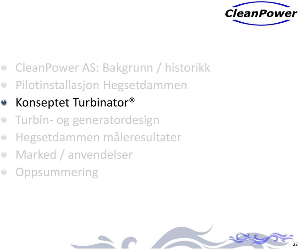 Turbinator Turbin- og generatordesign