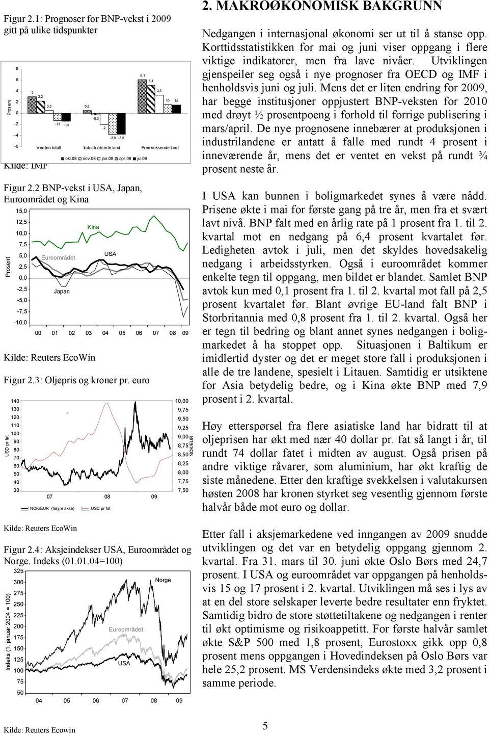 euro USD pr fat 8 6 4 2-2 -4-6 14 13 12 11 1 9 8 7 6 4 3 3 2,2, -1,3-1,4 Oljepris T 7 8 9 NOK/EUR (høyre akse) USD pr fat Kilde: Reuters EcoWin, -,3 Source: Reuters EcoWin 1, 9,7 9, 9,2 9, 8,7 8, 8,2