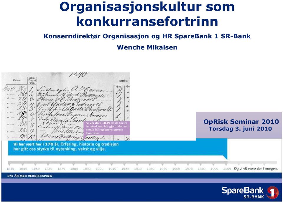 Organisasjon og HR SpareBank 1 SR-Bank