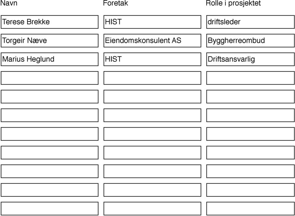 Eiendomskonsulent AS HIST Rolle i