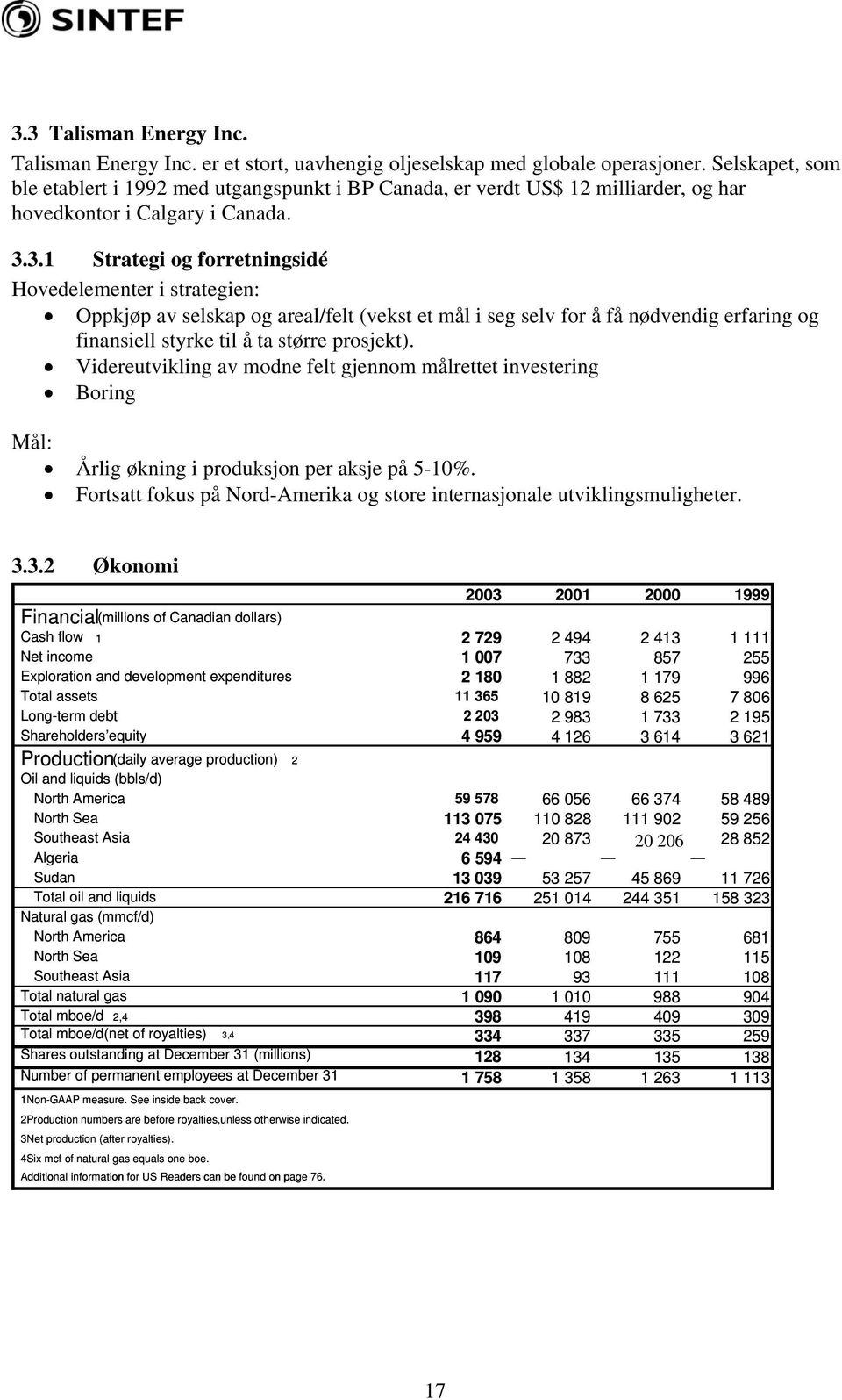 3.1 Strategi og forretningsidé Hovedelementer i strategien: Oppkjøp av selskap og areal/felt (vekst et mål i seg selv for å få nødvendig erfaring og finansiell styrke til å ta større prosjekt).