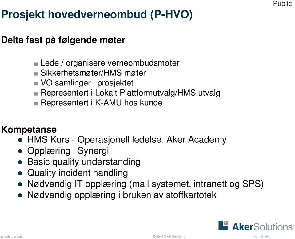 K-AMU hos kunde Kompetanse HMS Kurs - Operasjonell ledelse.