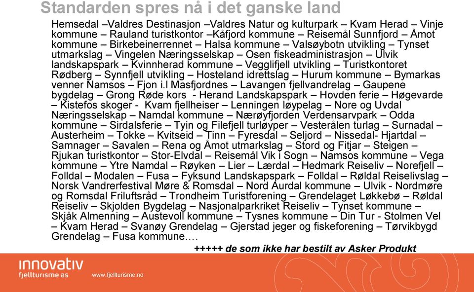 Rødberg Synnfjell utvikling Hosteland idrettslag Hurum kommune Bymarkas venner Namsos Fjon i.