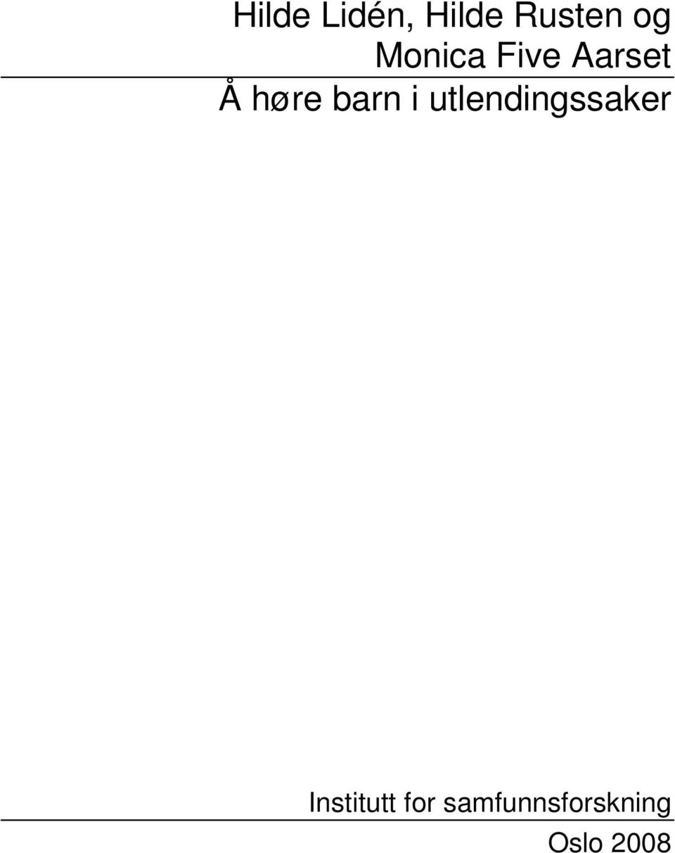 barn i utlendingssaker