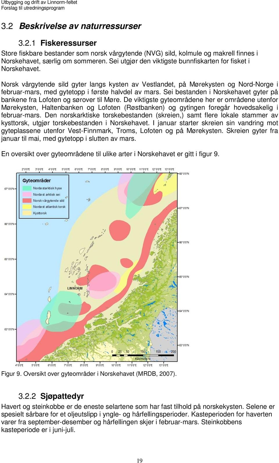 Norsk vårgytende sild gyter langs kysten av Vestlandet, på Mørekysten og Nord-Norge i februar-mars, med gytetopp i første halvdel av mars.