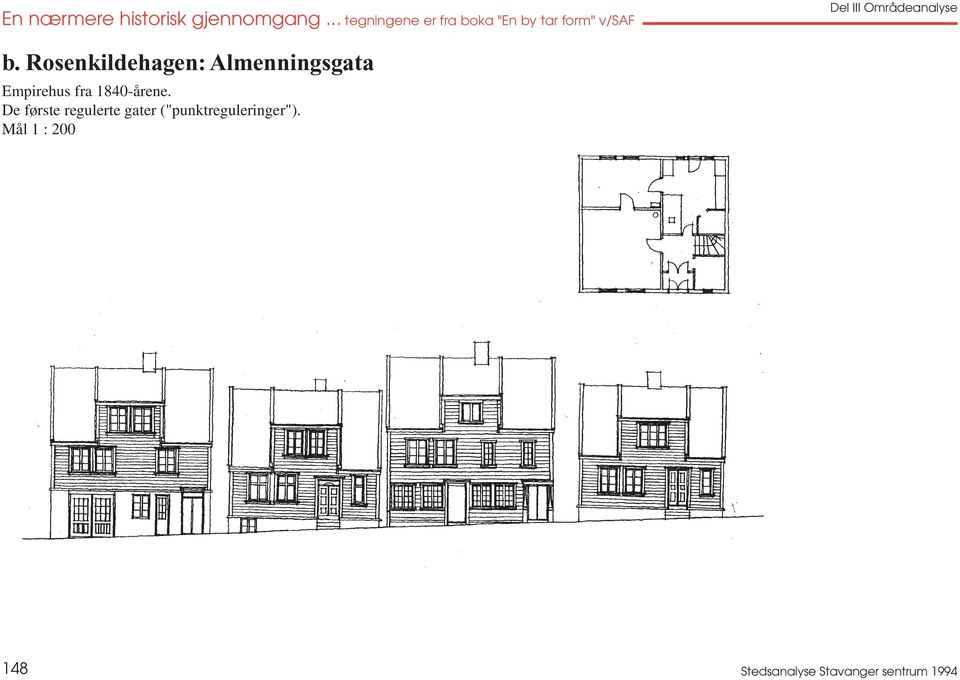 Rosenkildehagen: Almenningsgata Empirehus fra 1840-årene.