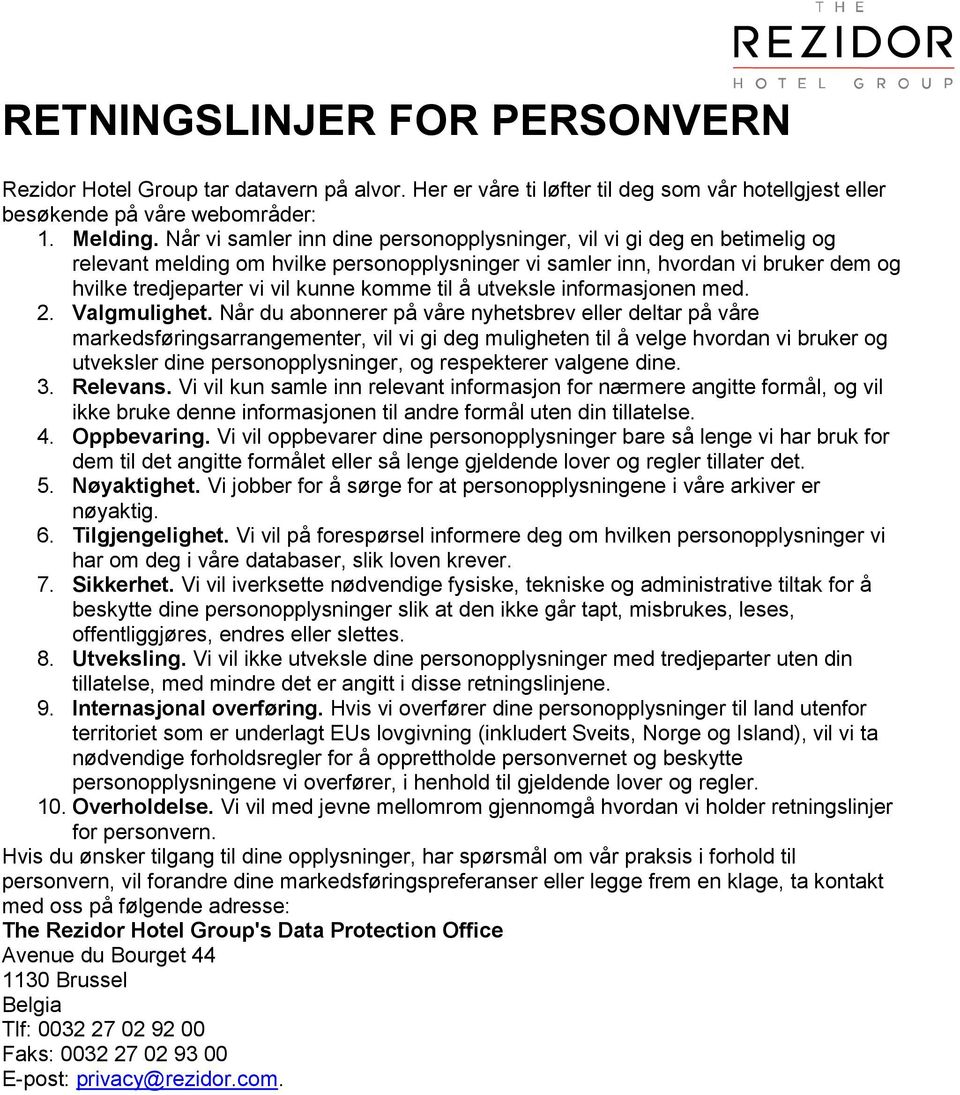 til å utveksle informasjonen med. 2. Valgmulighet.