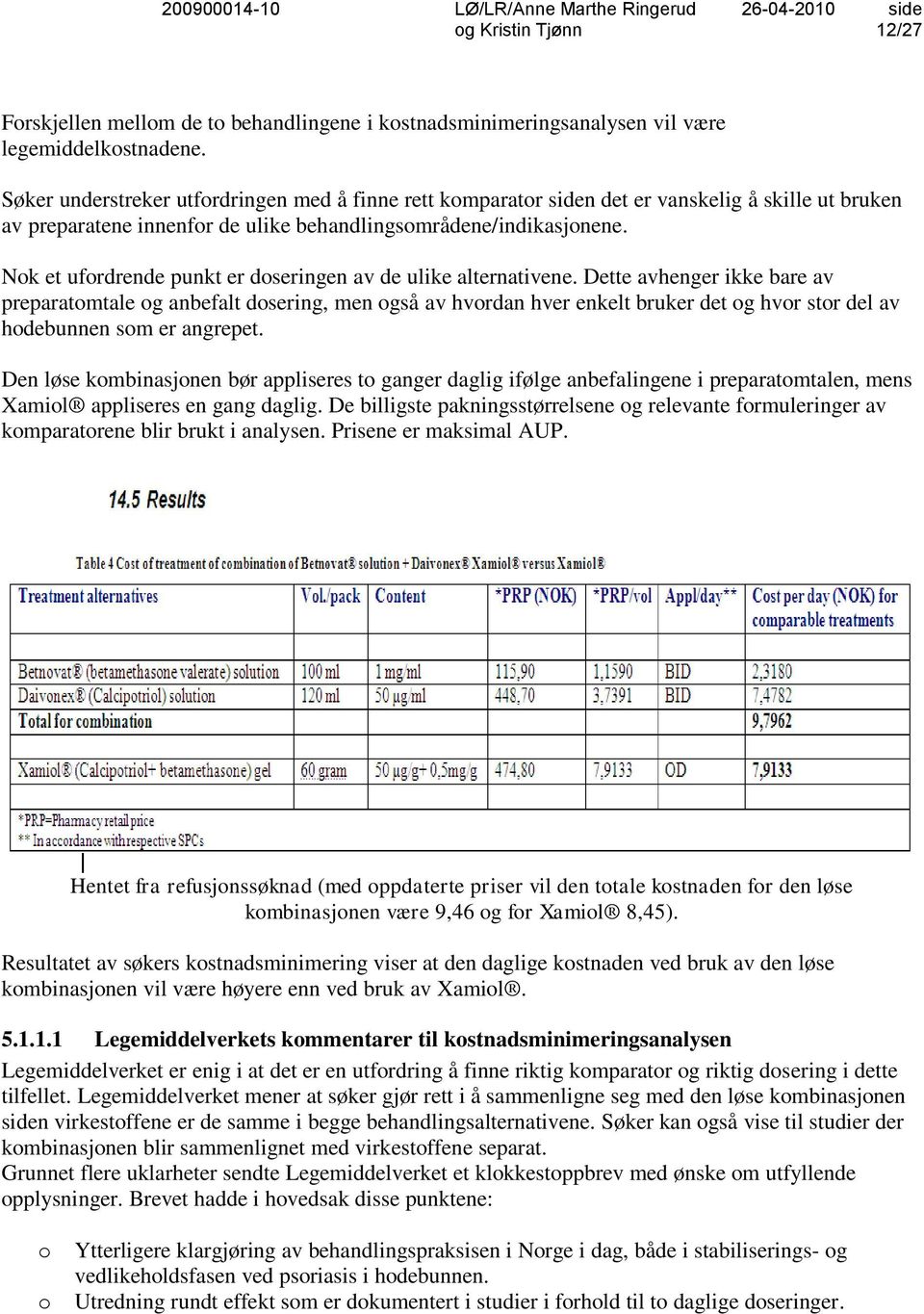 Nok et ufordrende punkt er doseringen av de ulike alternativene.