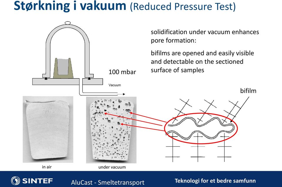 easily visible and detectable on the sectioned surface of samples