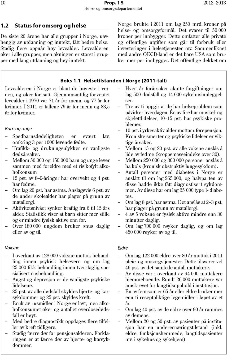 Det svarer til 50 000 kroner per innbygger. Dette omfatter alle private og offentlige utgifter som går til forbruk eller investeringer i helsetjenester mv.