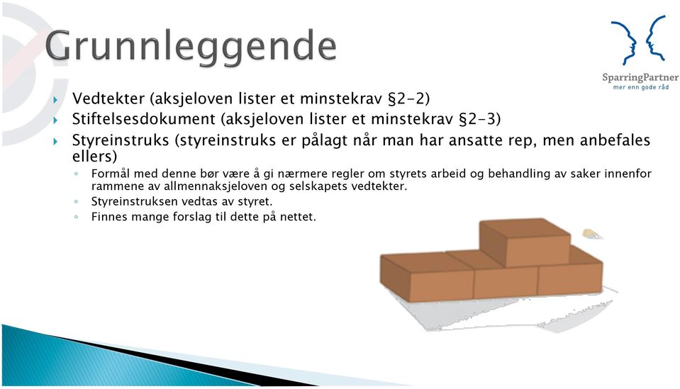 denne bør være å gi nærmere regler om styrets arbeid og behandling av saker innenfor rammene av