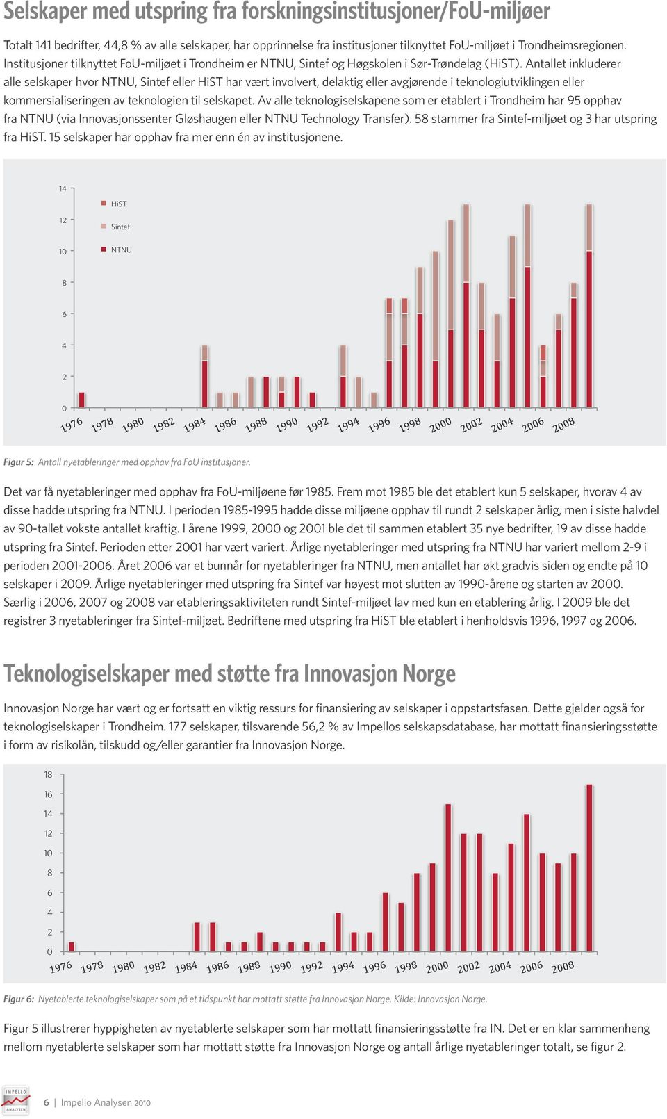 Antallet inkluderer alle selskaper hvor NTNU, Sintef eller HiST har vært involvert, delaktig eller avgjørende i teknologiutviklingen eller kommersialiseringen av teknologien til selskapet.