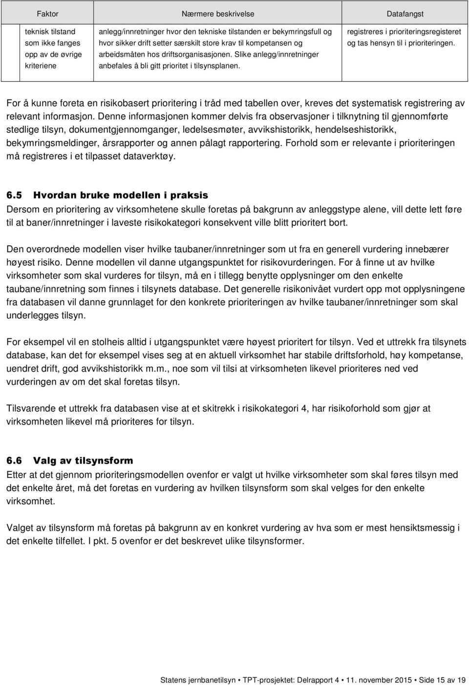 registreres i prioriteringsregisteret og tas hensyn til i prioriteringen.