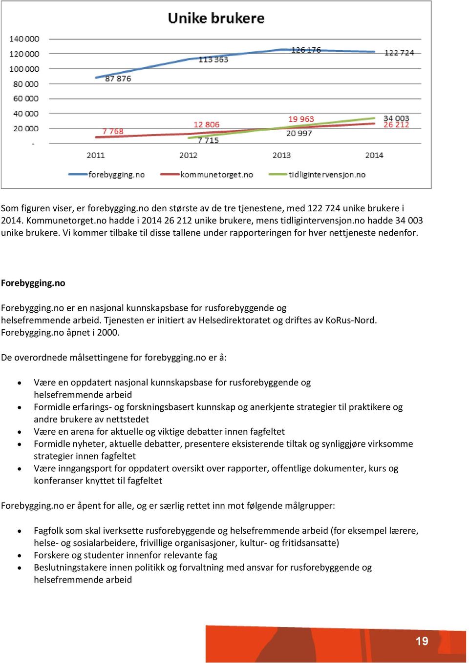 no er en nasjonal kunnskapsbase for rusforebyggende og helsefremmende arbeid. Tjenesten er initiert av Helsedirektoratet og driftes av KoRus-Nord. Forebygging.no åpnet i 2000.