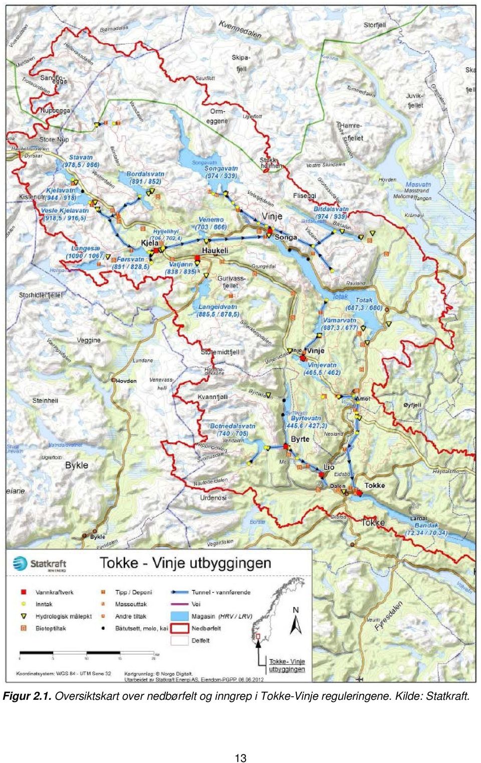 nedbørfelt og inngrep i