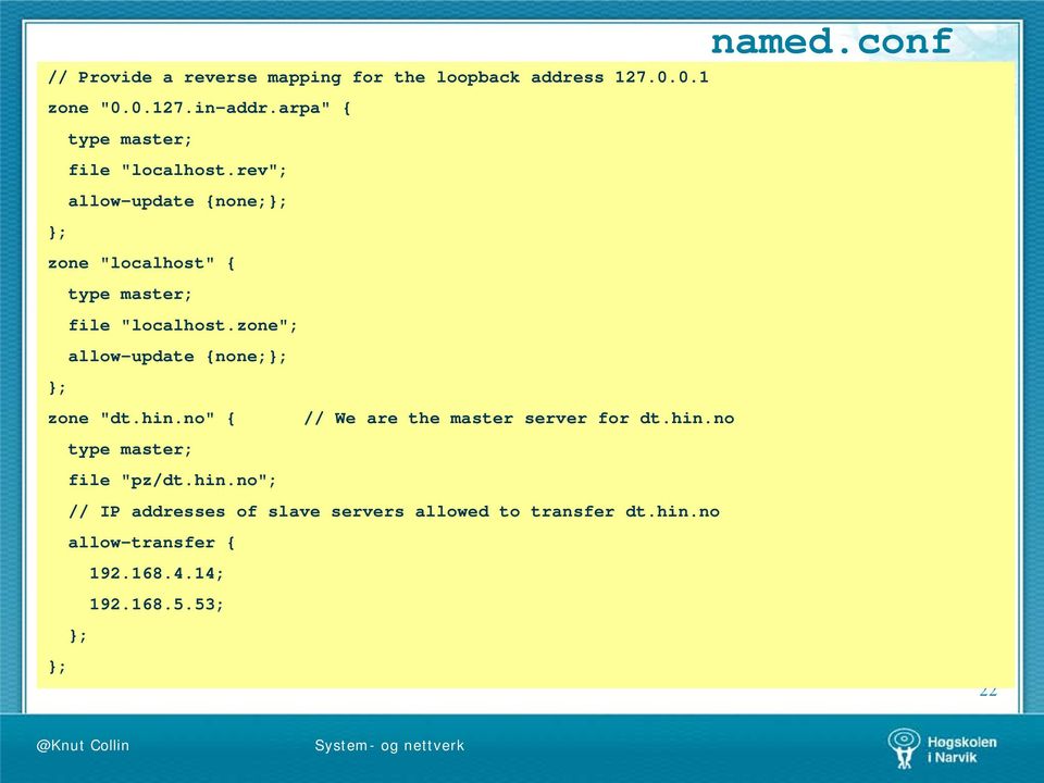 rev"; allow-update {none;}; }; zone "localhost" { type master; file "localhost.