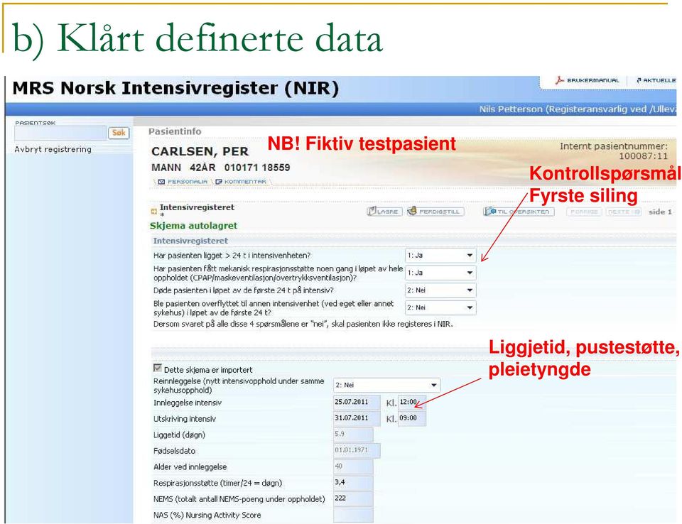 Fyrste siling Liggjetid,