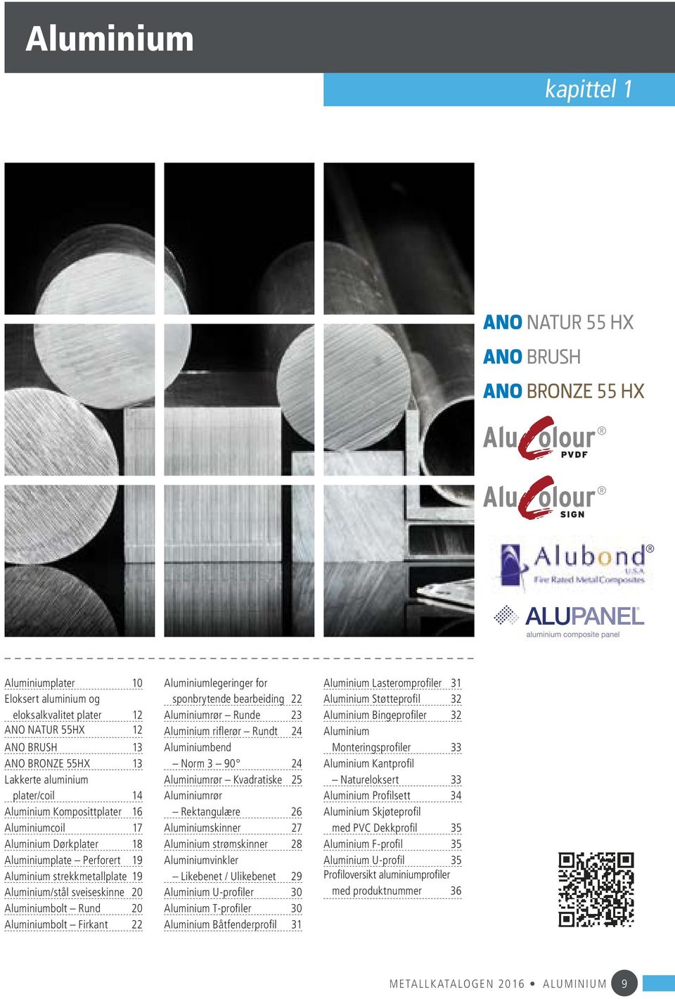 Aluminiumlegeringer for sponbrytende bearbeiding 22 Aluminiumrør Runde 23 Aluminium riflerør Rundt 24 Aluminiumbend Norm 3 90 24 Aluminiumrør Kvadratiske 25 Aluminiumrør Rektangulære 26