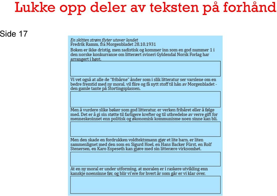 deler av