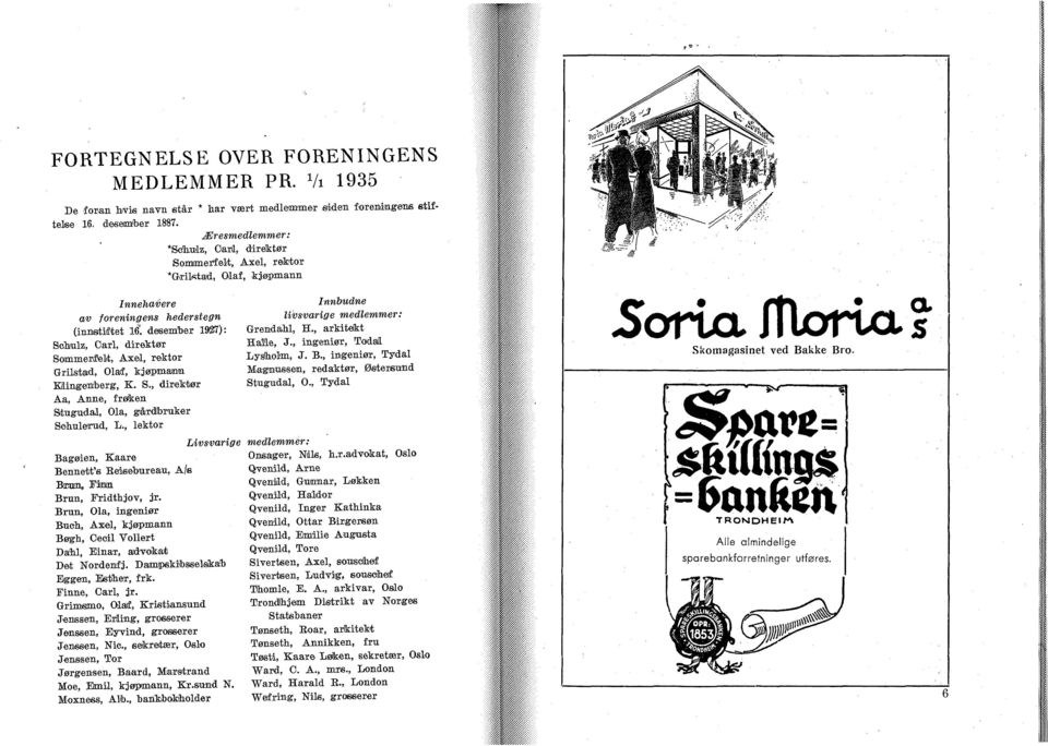 desember 1927): Sehulz, Carl, direktør Sommerfelt, Axel, rektor Grilstad, Olaif, kjøpmann KBingeniberg, K. S., direktør Åa, Anne, frøfeen Stugudal, Ola, gå-rdlbruker SelmleTud, L.