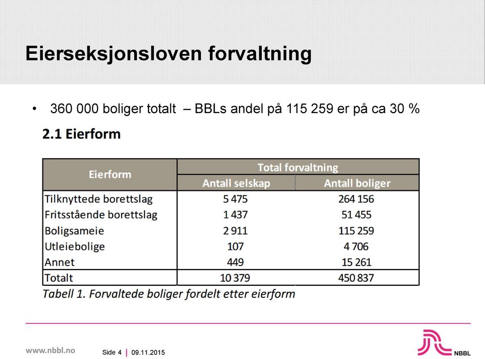 boliger totalt BBLs