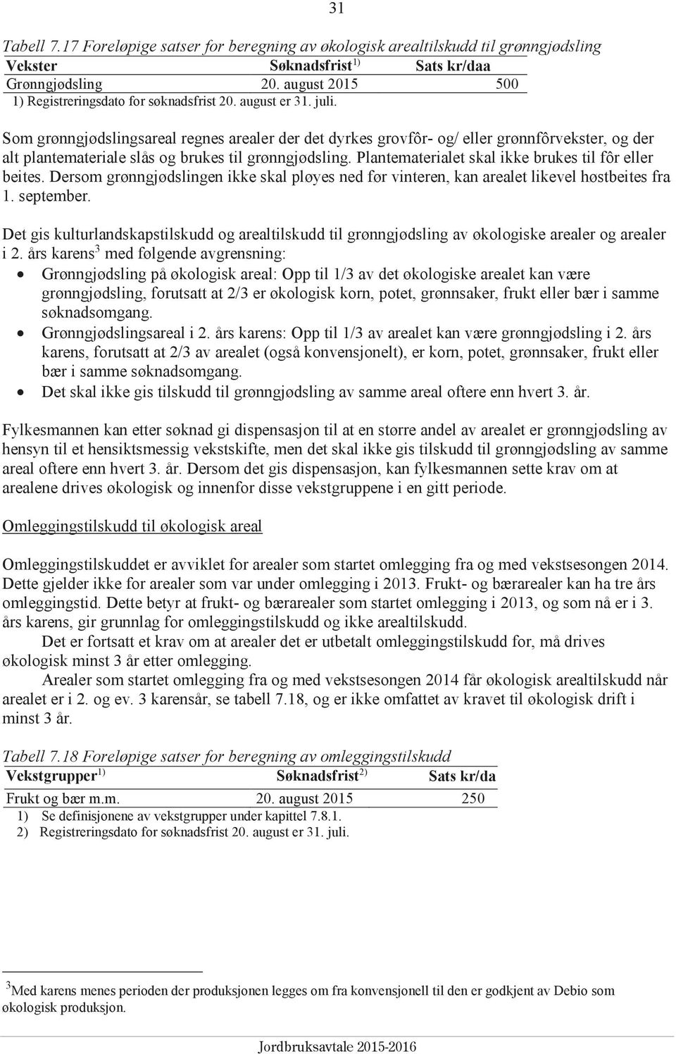 Plantematerialet skal ikke brukes til fôr eller beites. Dersom grønngjødslingen ikke skal pløyes ned før vinteren, kan arealet likevel høstbeites fra 1. september.