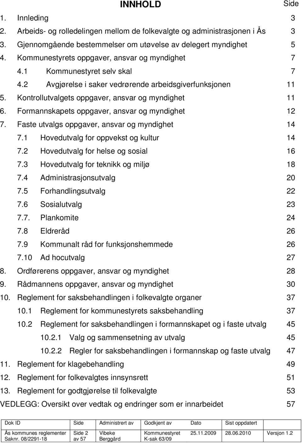 Formannskapets oppgaver, ansvar og myndighet 12 7. Faste utvalgs oppgaver, ansvar og myndighet 14 7.1 Hovedutvalg for oppvekst og kultur 14 7.2 Hovedutvalg for helse og sosial 16 7.