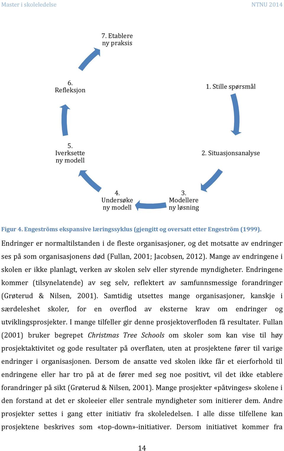 Endringer er normaltilstanden i de fleste organisasjoner, og det motsatte av endringer ses på som organisasjonens død (Fullan, 2001; Jacobsen, 2012).