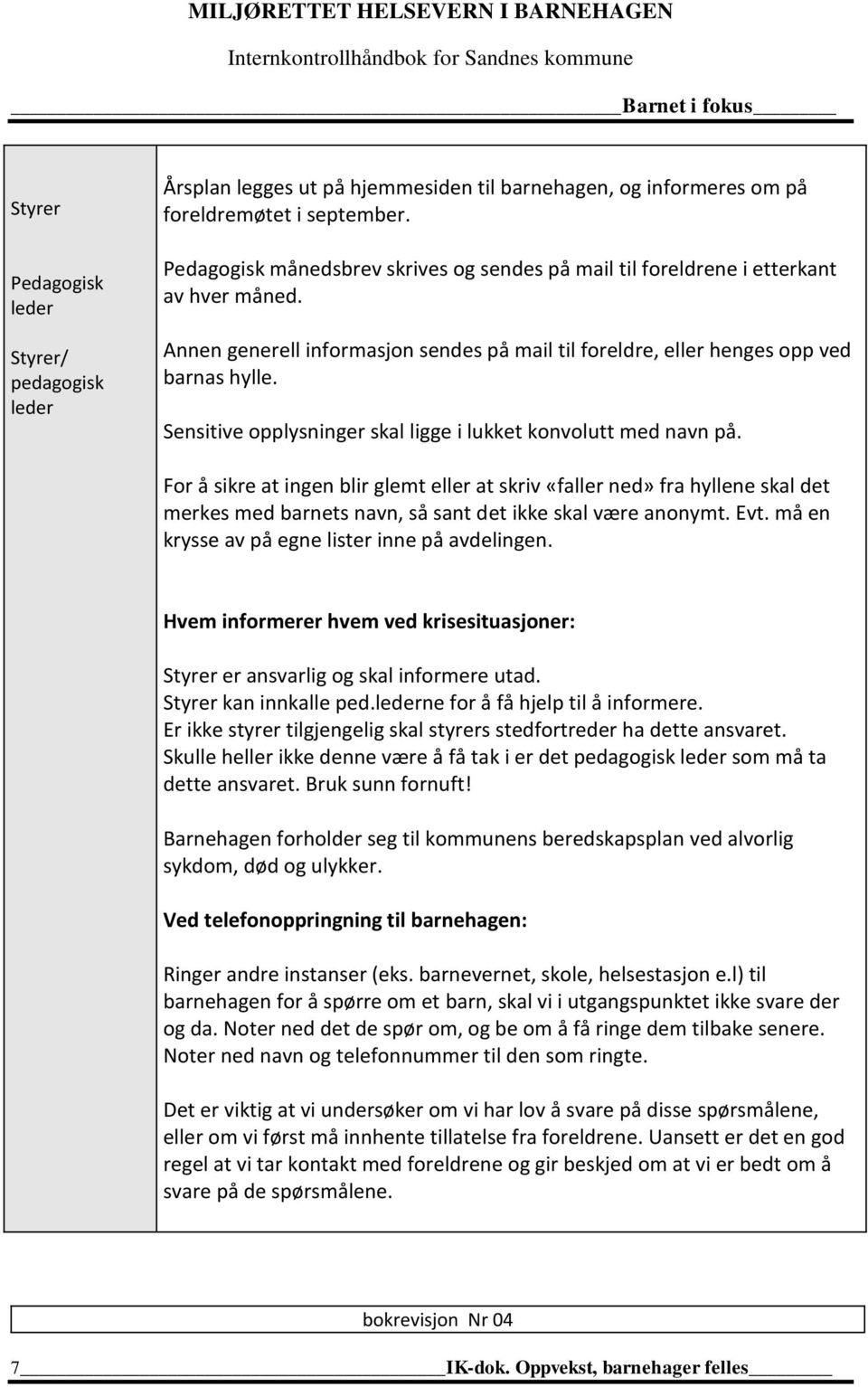 Sensitive opplysninger skal ligge i lukket konvolutt med navn på.