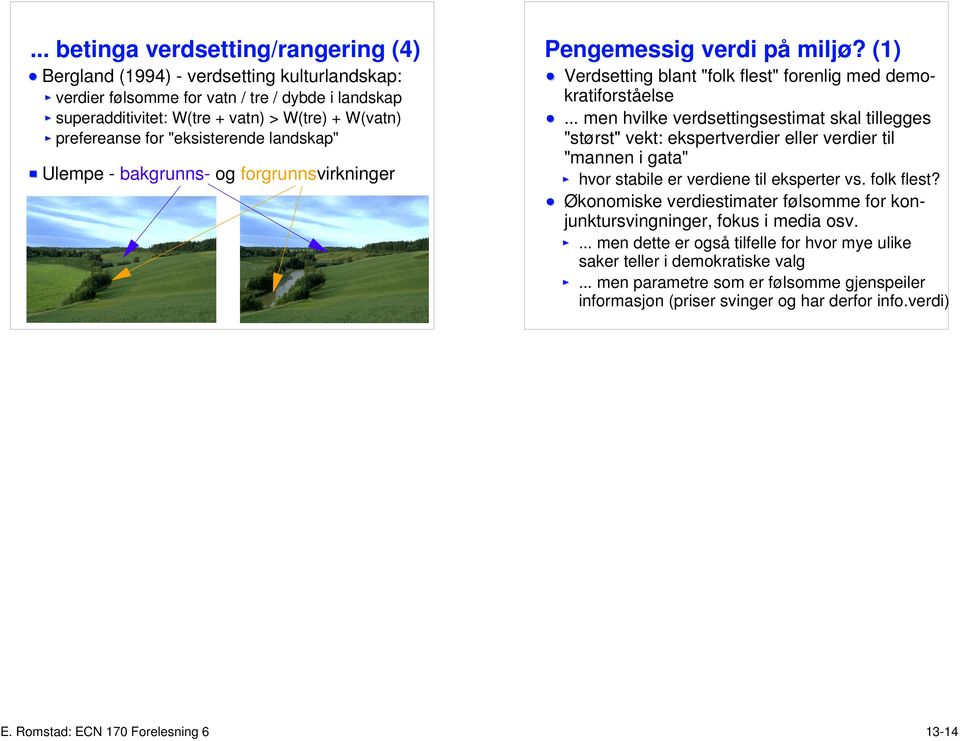 .. men hvilke verdsettingsestimat skal tillegges "størst" vekt: ekspertverdier eller verdier til "mannen i gata" hvor stabile er verdiene til eksperter vs. folk flest?