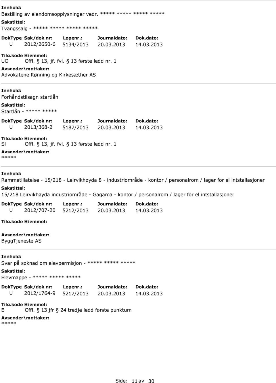 Rammetillatelse - 15/218 - Leirvikhøyda 8 - industriområde - kontor / personalrom / lager for el intstallasjoner 15/218 Leirvikhøyda