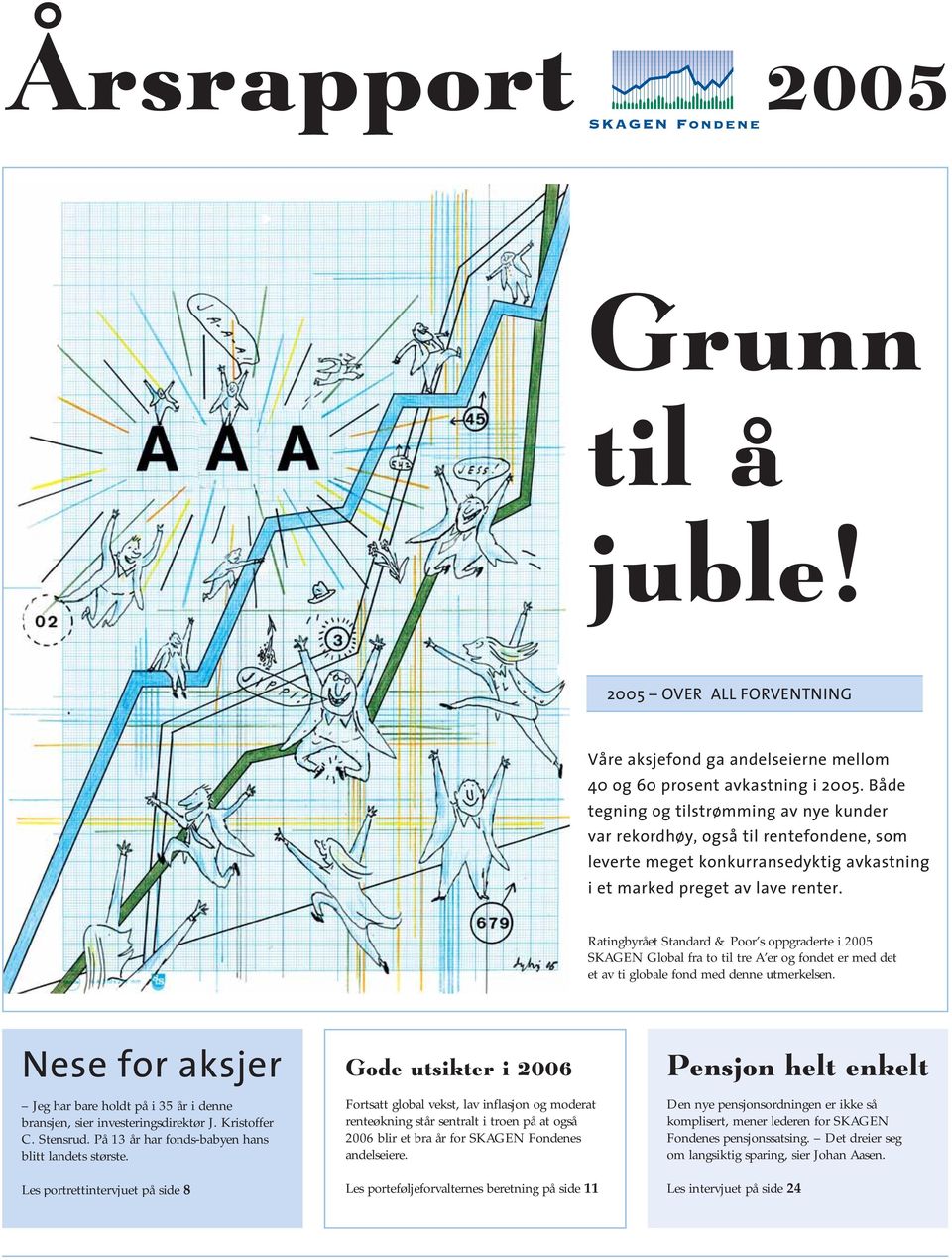 Ratingbyrået Standard & Poor s oppgraderte i 2005 SKAGEN Global fra to til tre A er og fondet er med det et av ti globale fond med denne utmerkelsen.