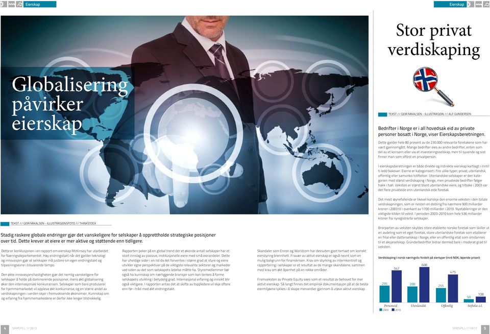 Mange bedrifter eies av andre bedrifter, enten som del av et konsern eller via et investeringsselskap, men til syvende og sist finner man som oftest en privatperson.