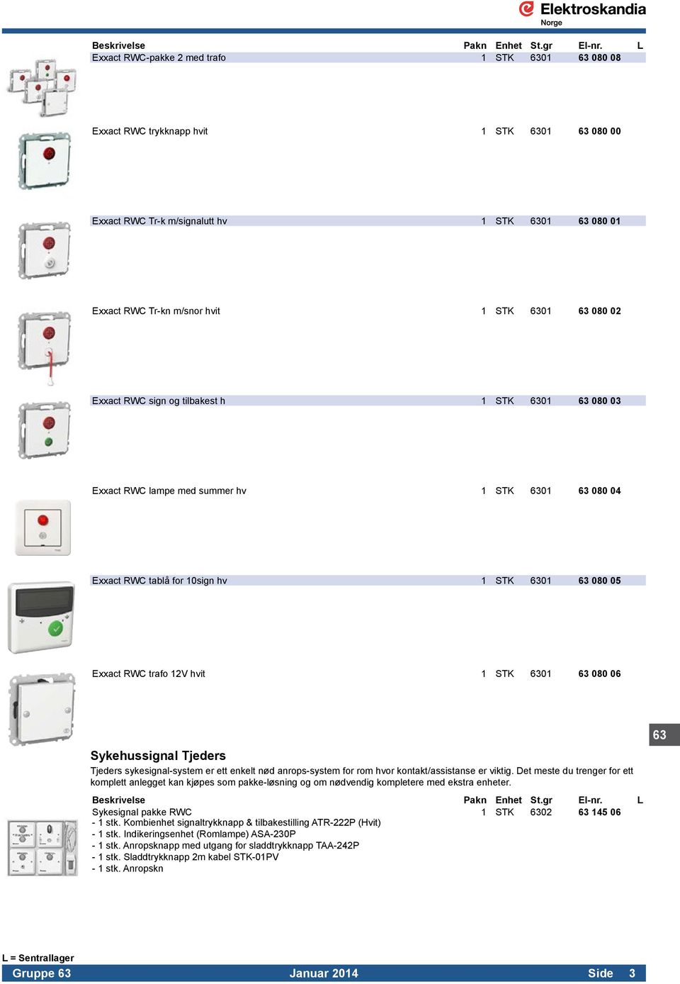 06 Sykehussignal Tjeders Tjeders sykesignal-system er ett enkelt nød anrops-system for rom hvor kontakt/assistanse er viktig.