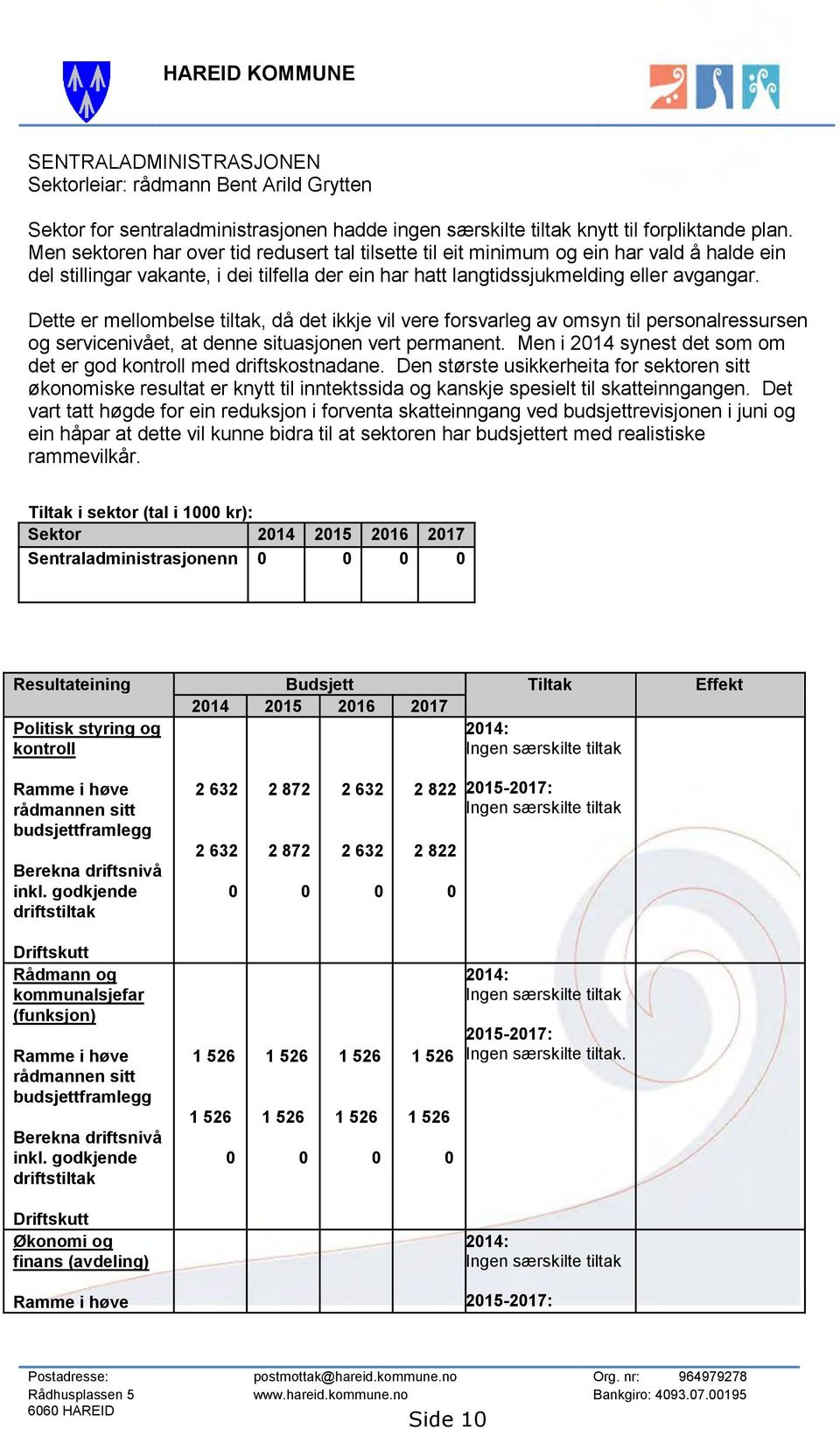 Dette er mellombelse tiltak, då det ikkje vil vere forsvarleg av omsyn til personalressursen og servicenivået, at denne situasjonen vert permanent.